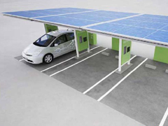 豐田公司太陽(yáng)能光伏汽車(chē)充電站