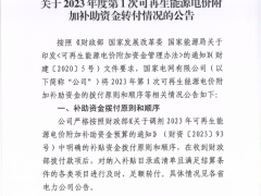 風(fēng)電225億元！國家電網(wǎng)發(fā)布2023年度首次可再生能源電價(jià)補(bǔ)助
