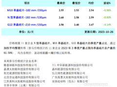 硅業(yè)分會(huì)：N型硅片再跌8.80%
