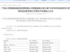 2188MW風(fēng)機(jī)采購(gòu)項(xiàng)目公示！多家整機(jī)商競(jìng)標(biāo)