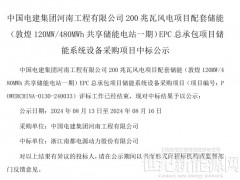 南都電源中標(biāo)中國(guó)電建甘肅敦煌風(fēng)電項(xiàng)目配套120MW/480MWh儲(chǔ)能系統(tǒng)采購(gòu)