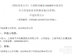 總計(jì)930MW！多個風(fēng)電項(xiàng)目機(jī)組采購中標(biāo)結(jié)果公布！