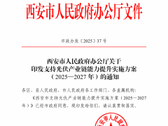 八大方面給予高額獎補！陜西西安出臺支持光伏產(chǎn)業(yè)鏈能力提升實施方案